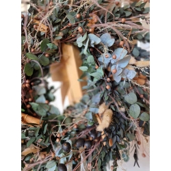 Wianek zimowy, świąteczny naturalny Stabilizowany Eukaliptus